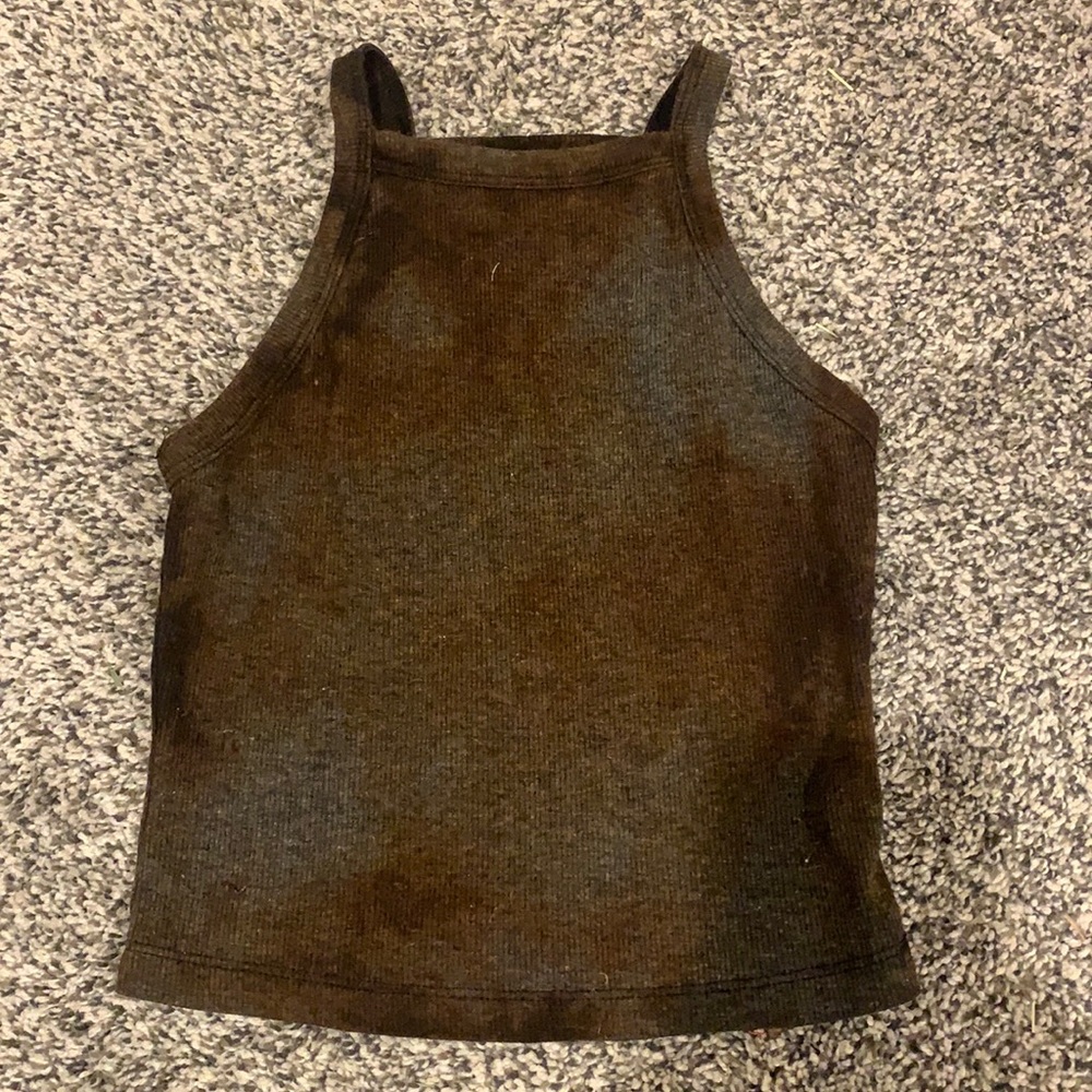 Bleach tie-dyed shein tank top